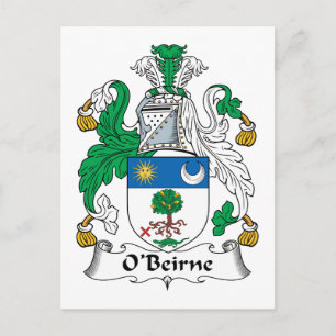 Cartão Postal O'Beirne Family Crest