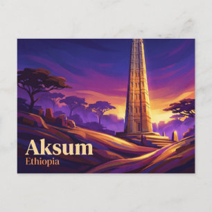 Cartão Postal Obelisco de Axum Etiópia