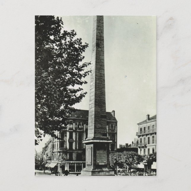 Cartão Postal Obelisk, Calões sur Saone (Frente)