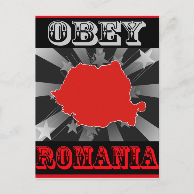 Cartão Postal Obey Romênia (Frente)