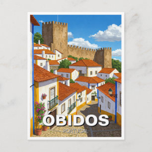Cartão Postal Obidos Portugal Viagem