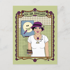 Cartão Postal Objetivo Para Felicidade_A_ Postcard