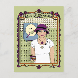 Cartão Postal Objetivo Para Felicidade_A_ Postcard