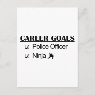 Cartão Postal Objetivos de Carreira de Ninja - Policial