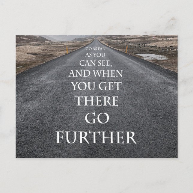 Cartão Postal Objetivos e sonhos motivacionais e inspiradores (Frente)