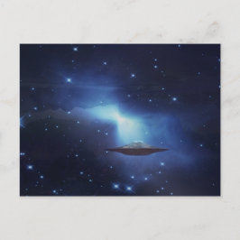 Cartão Postal Objeto voador de OVNI no espaço