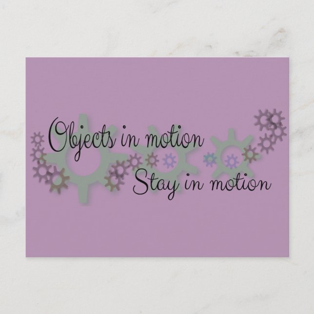 Cartão Postal Objetos em Movimento (Frente)