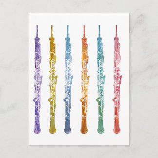 Cartão Postal Oboe Crayons