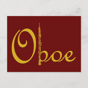 Cartão Postal Oboe Dourado