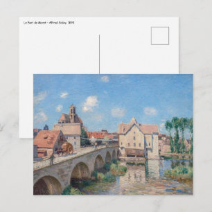Cartão Postal Obra de Alfred Sisley - Le Pont de Moret