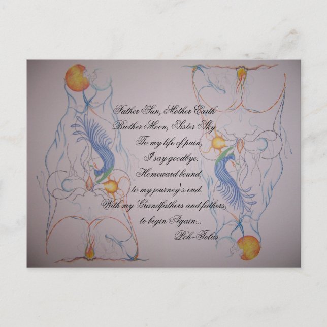 Cartão Postal obra de arte 046, Pai Sol, Mãe TerraIrmão Lu... (Frente)