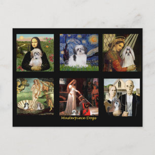 Cartão Postal Obra-Prima Composite-Shih Tzus