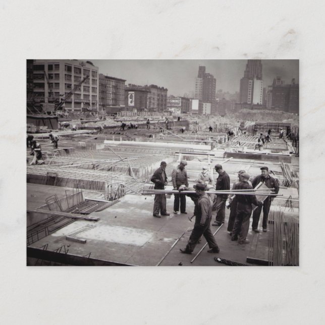 Cartão Postal Obras no Lado Leste da Cidade de Nova York (Frente)