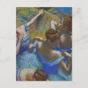 Cartão Postal Obras-primas em Pastel Dançarinas Azuis de Degas