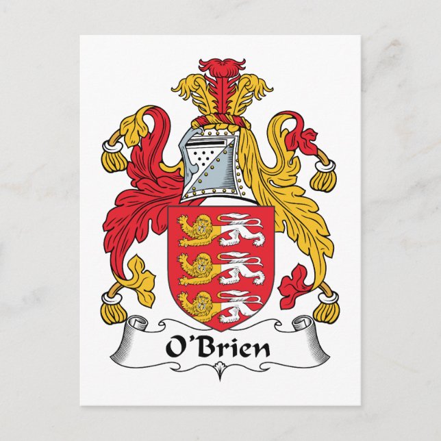 Cartão Postal O'Brien Family Crest (Frente)