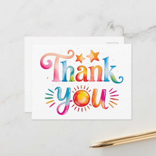 Cartão Postal Obrigado (Frente/Verso In Situ)