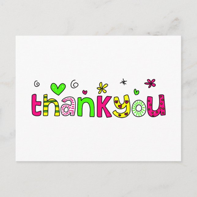 Cartão Postal obrigado (Frente)