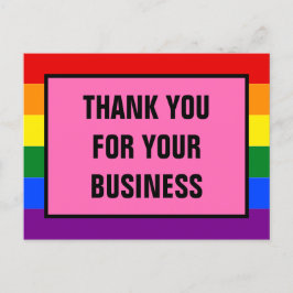 Cartão Postal Obrigado a Clientes LGBT de Negócios Orgulho do Ar