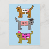 Obrigado a Pet Groomer Cartoon Dogs