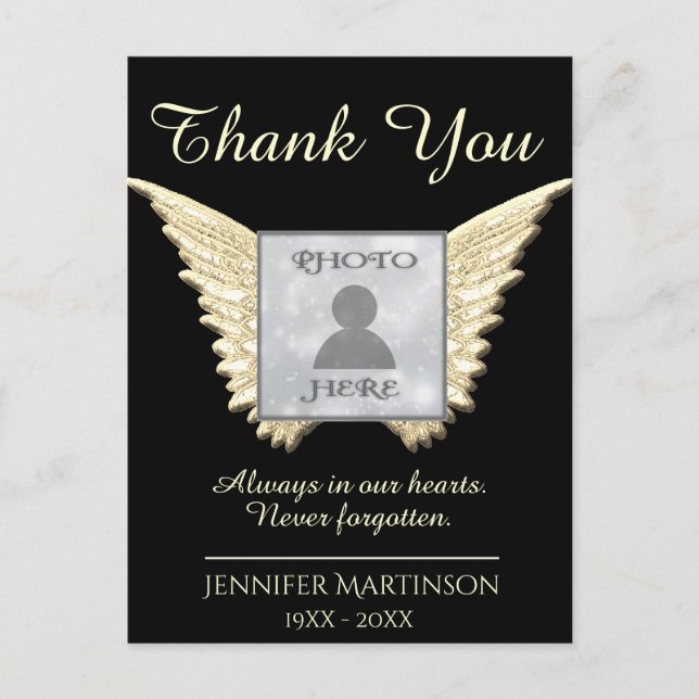 Cartão Postal Obrigado! | Adicionar Memorial Fotográfico (Frente)