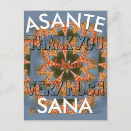Cartão Postal Obrigado Asante Sana Linda Girafa Africana