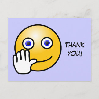 Cartão Postal Obrigado! Ativando emoticon