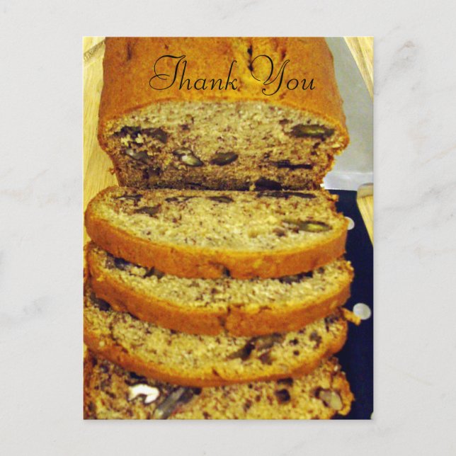 Cartão Postal Obrigado/Banana Nut Bread_ Postcard (Frente)