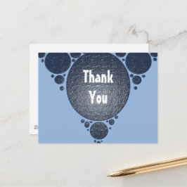 Cartão Postal Obrigado Blue Modern Business Apreciação