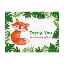 Obrigado bonito do chá de fraldas | do Fox | do