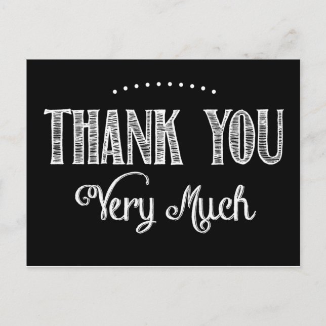 Cartão Postal Obrigado Cartão-Postal (Frente)