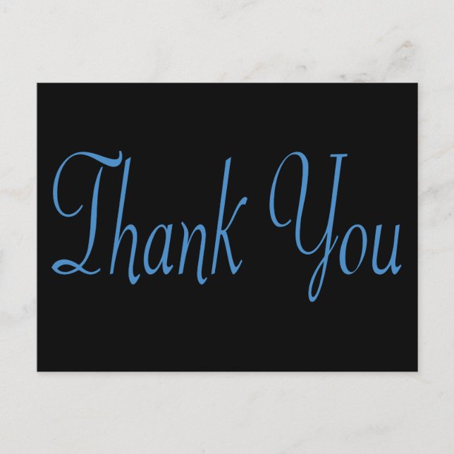 Cartão Postal Obrigado Cartão-postal Black and Blue Obrigado (Frente)