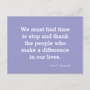 Cartão Postal Obrigado Cartão-postal de citação inspiracional