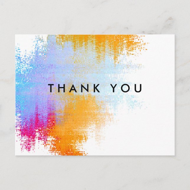 Cartão Postal Obrigado Cartão-Postal Personalizado (Frente)