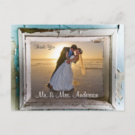 Cartão Postal Obrigado Cartaz De Casamento Quadro Único 4