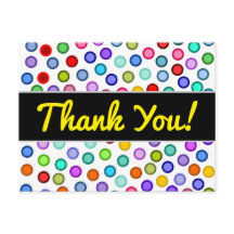 "Obrigado!" + Cartaz de Muitos Círculos Coloridos
