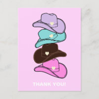 Obrigado Chapéu de Cowboy Moderno Pilha Rosa 