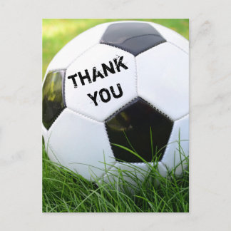 Cartão Postal Obrigado Clássica Bola De Futebol
