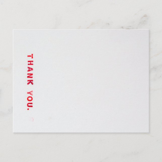 Cartão Postal Obrigado com Carimbo Vermelho (Frente)