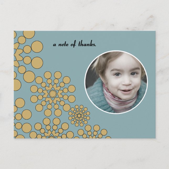 Cartão Postal obrigado com formato circular (Frente)