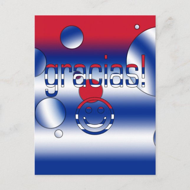 Cartão Postal Obrigado! Cuba Flag Colors Pop Art (Frente)