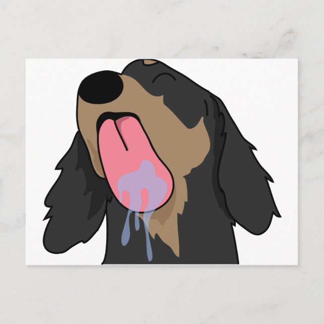 Cartão Postal Obrigado, Dachshund (Frente)