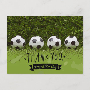 Cartão Postal Obrigado de bola de futebol