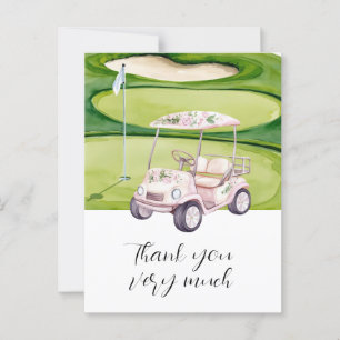 Cartão Postal Obrigado de Casamento de Golfe. Você faz cartas co