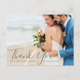 Cartão Postal Obrigado de casamento de sobreposição de script vo