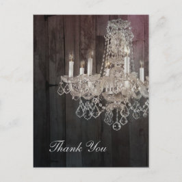 Cartão Postal Obrigado de casamento Russo Chandelier