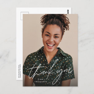 Cartão Postal Obrigado de formatura simples para você