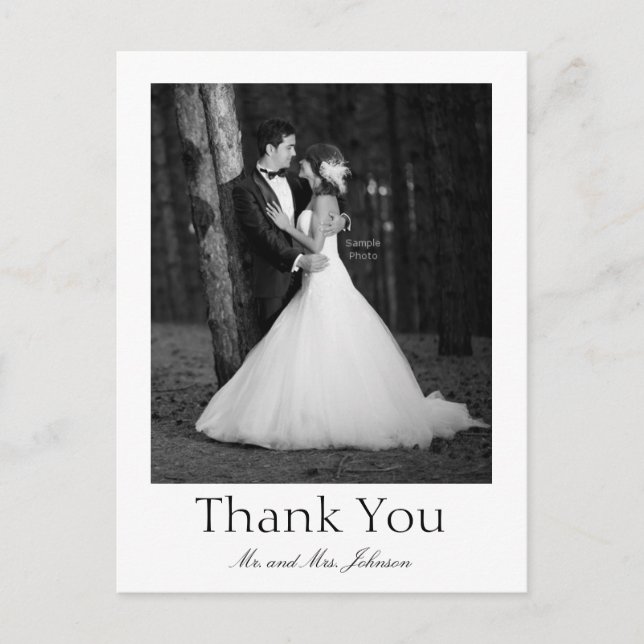 Cartão Postal Obrigado de fotos Vintage (Frente)