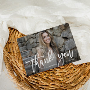 Cartão Postal Obrigado de graduação de script do pincel