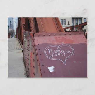 Cartão Postal Obrigado de grafite urbano