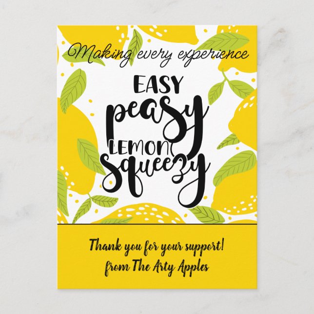 Cartão Postal obrigado de referência do cliente para o funcionar (Frente)